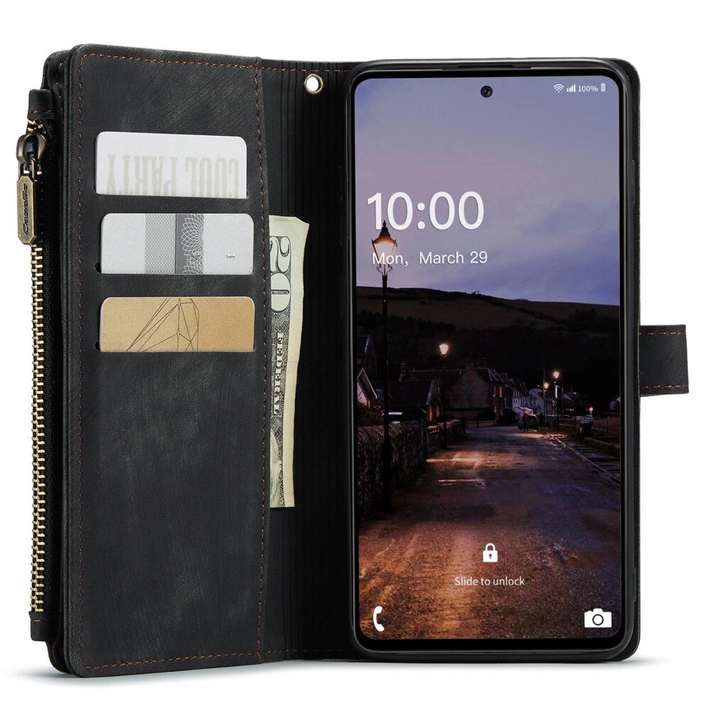 Zipper Wallet Samsung Galaxy A33 Musta