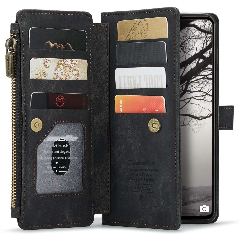 Zipper Wallet Samsung Galaxy A53 musta