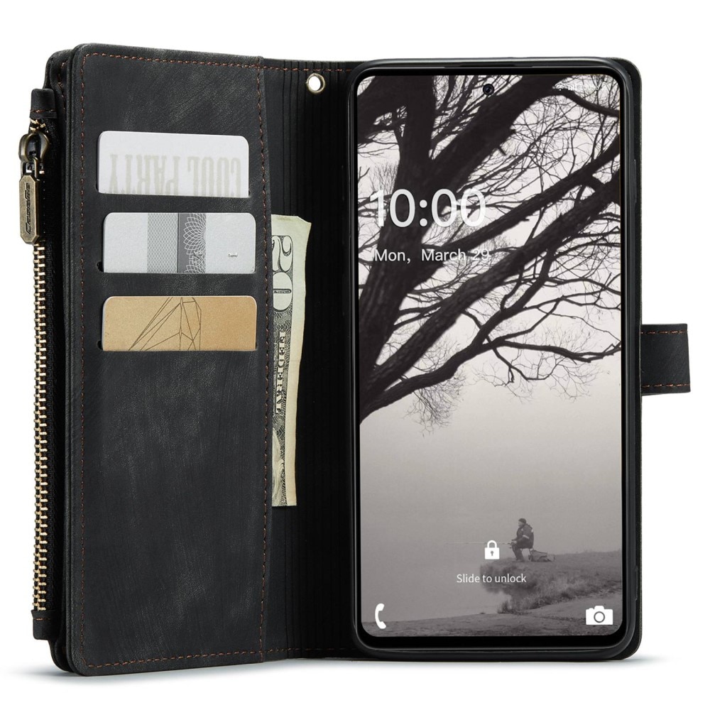 Zipper Wallet Samsung Galaxy A53 musta