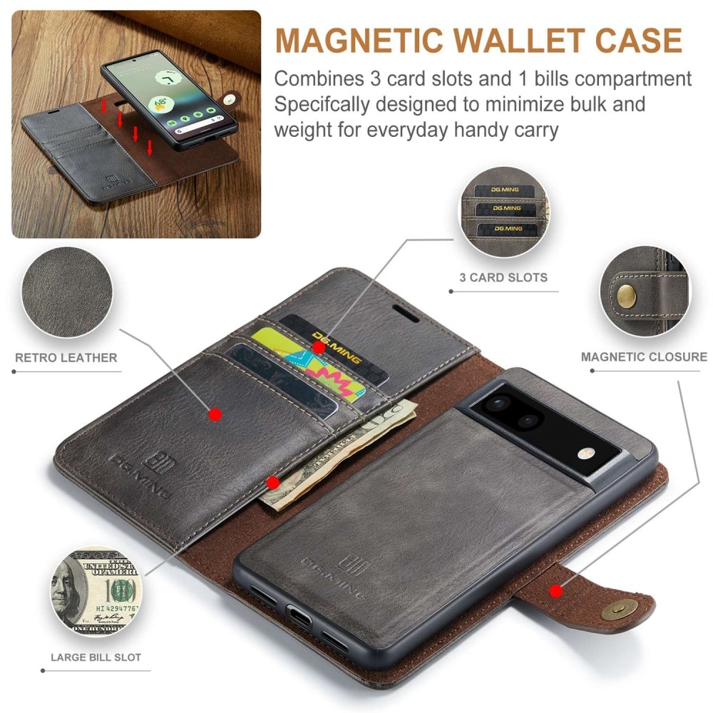 Magnet Wallet Google Pixel 6a Brown