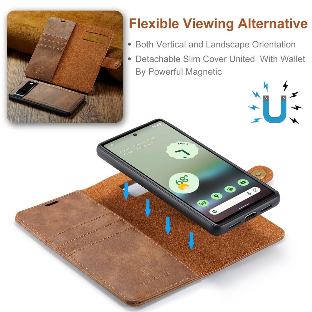 Magnet Wallet Google Pixel 6a Cognac