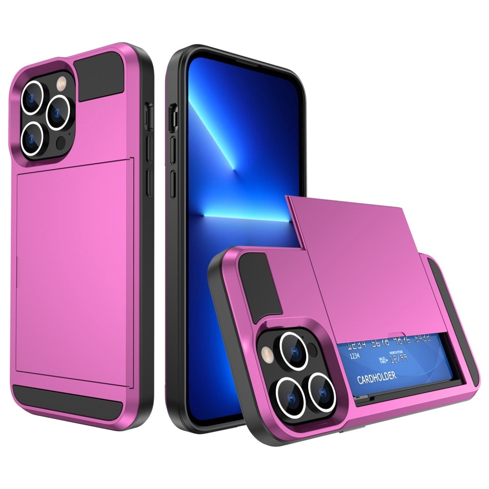 Case Cardslot iPhone 14 Pro Max vaaleanpunainen