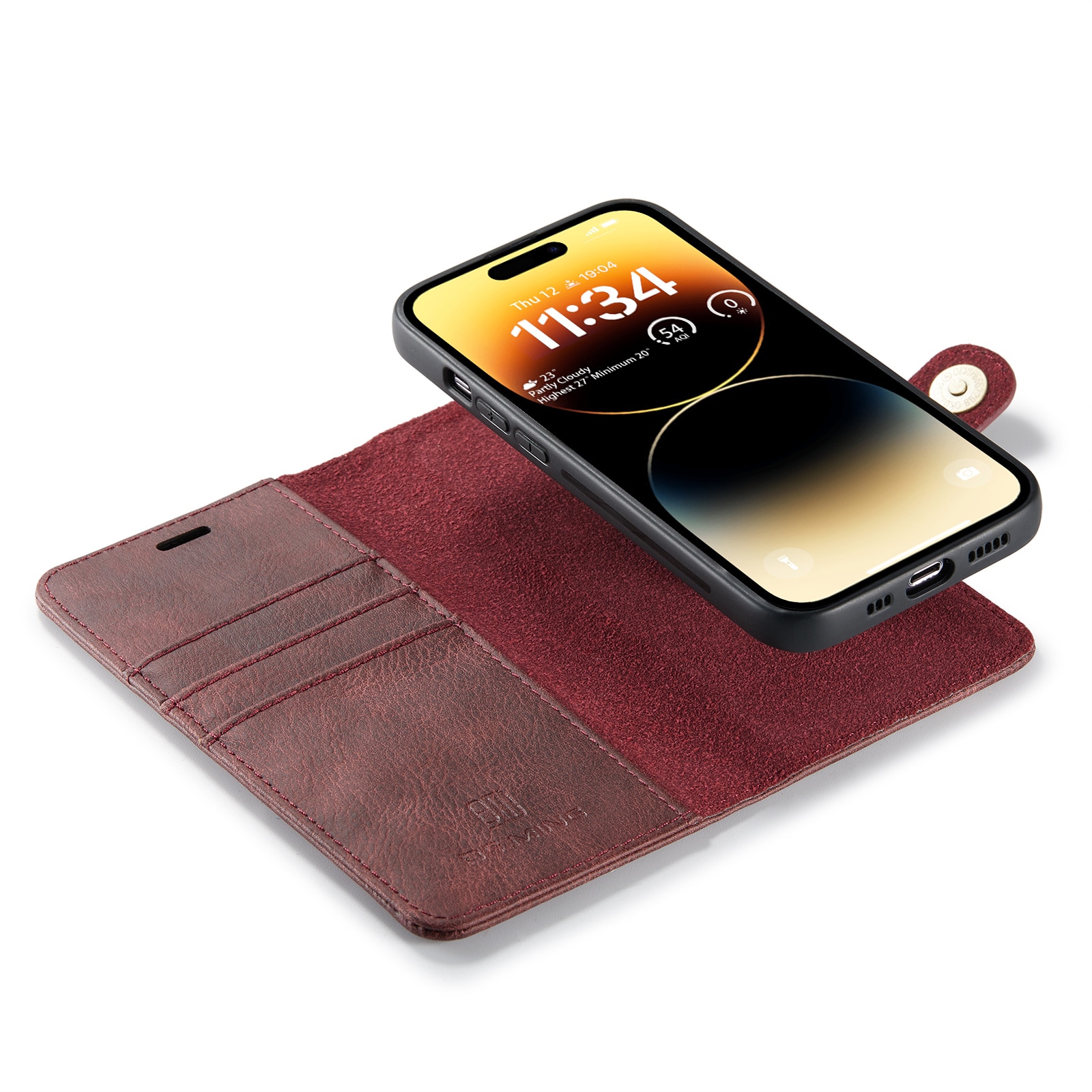 Magnet Wallet iPhone 15 Pro Max Red