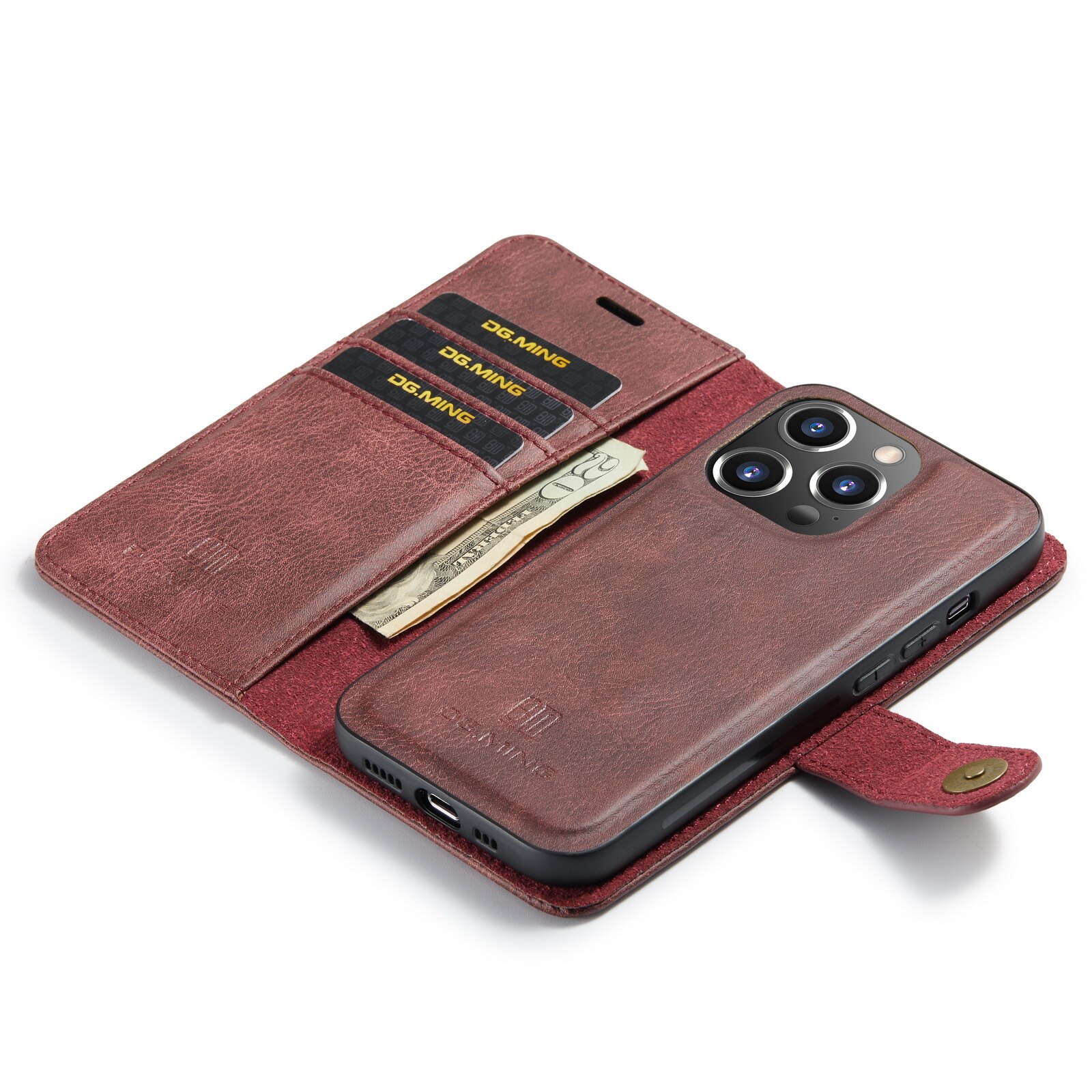 Magnet Wallet iPhone 15 Pro Max Red