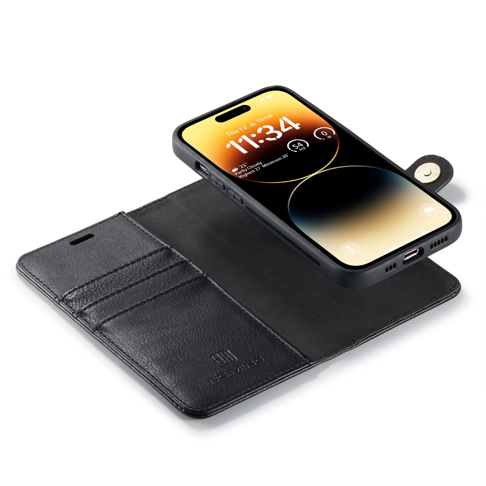 Magnet Wallet iPhone 15 Pro Black