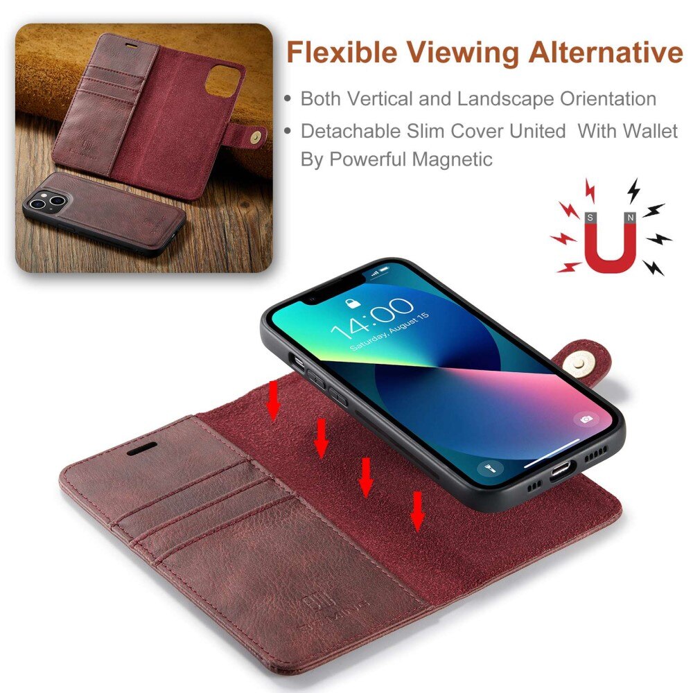 Magnet Wallet Apple iPhone 14 Plus Punainen