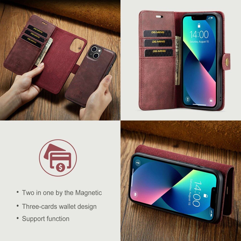 Magnet Wallet Apple iPhone 14 Plus Punainen
