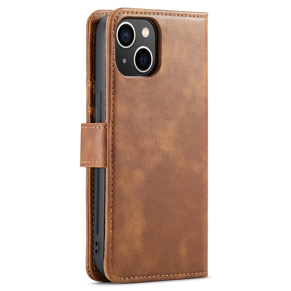Magnet Wallet iPhone 14 Plus Ruskea