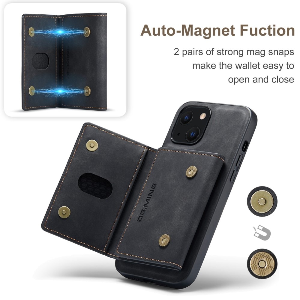 Magnetic Card Slot Case iPhone 14 Plus Musta