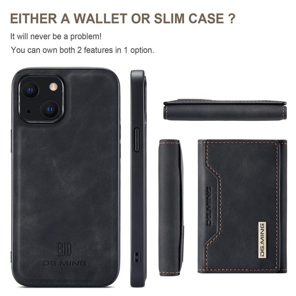 Magnetic Card Slot Case iPhone 14 Plus Musta
