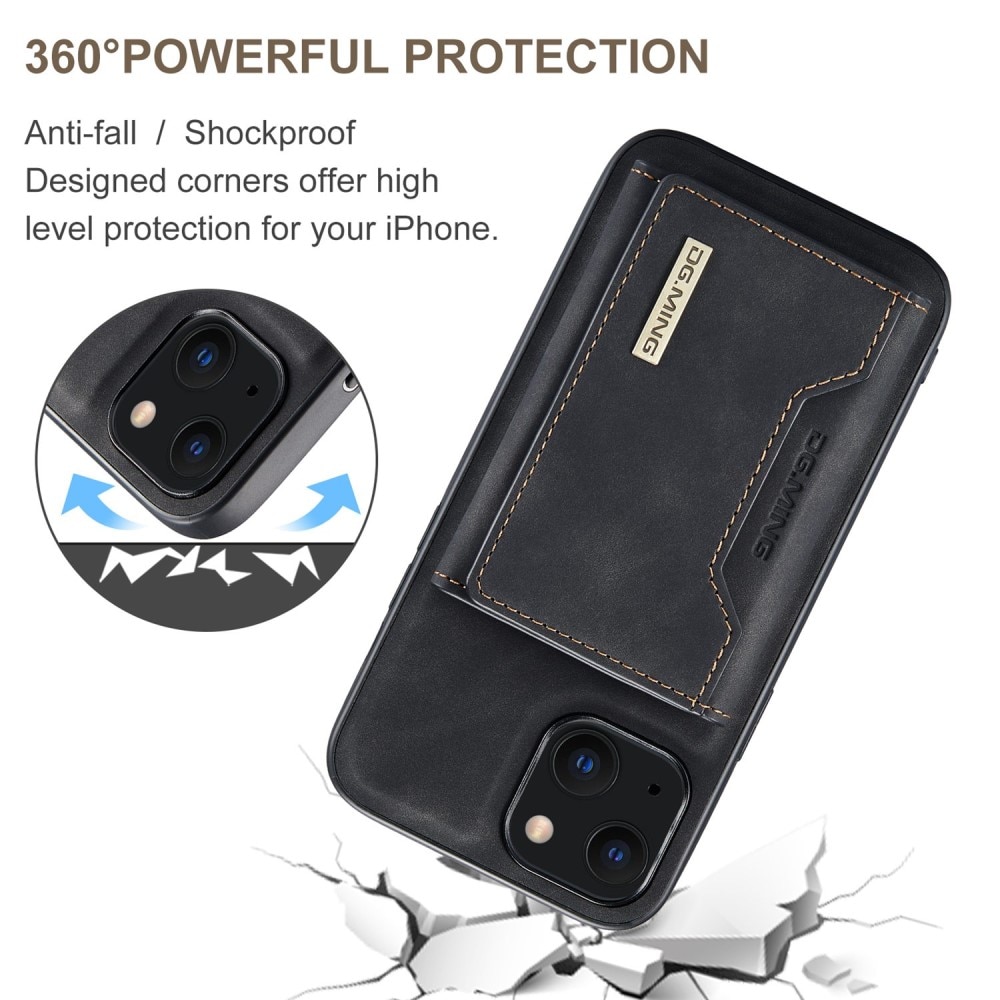 Magnetic Card Slot Case iPhone 14 Plus Musta