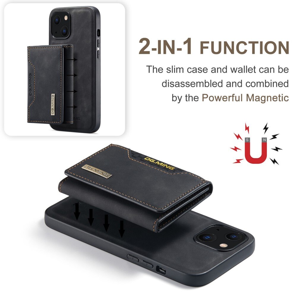 Magnetic Card Slot Case iPhone 14 Plus Musta