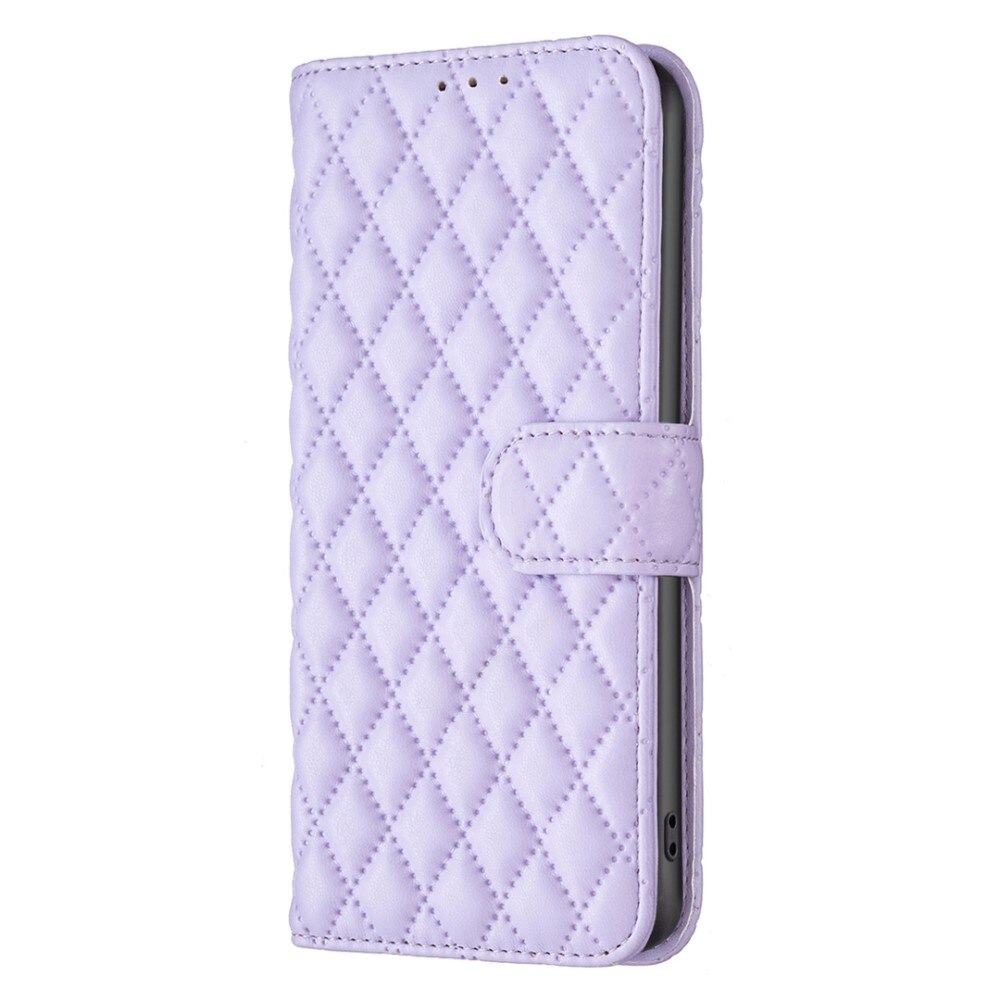 Lompakkokotelot iPhone 14 Quilted liila