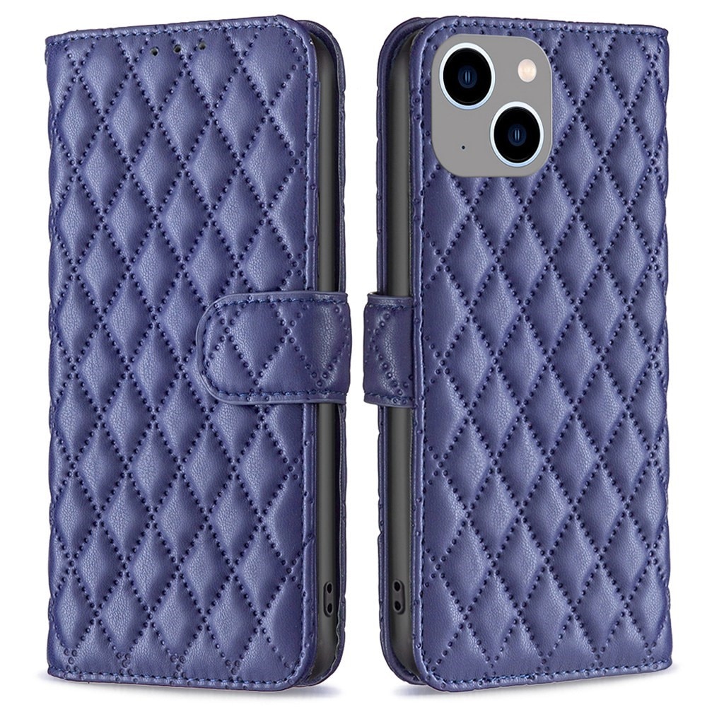 Lompakkokotelot iPhone 14 Plus Quilted sininen