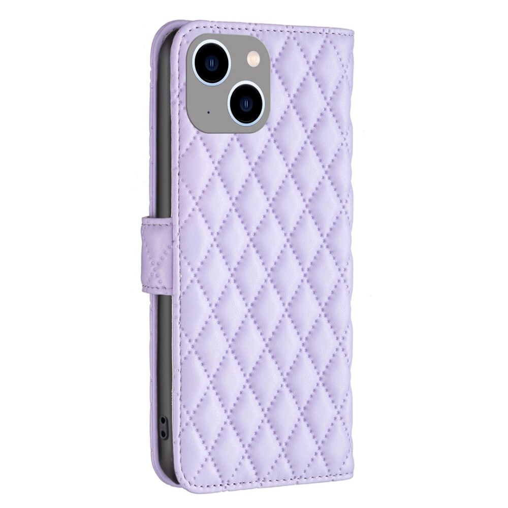 Lompakkokotelot iPhone 14 Plus Quilted liila