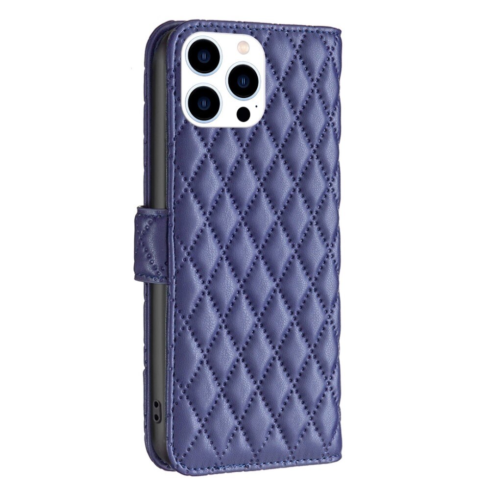 Lompakkokotelot iPhone 14 Pro Quilted sininen