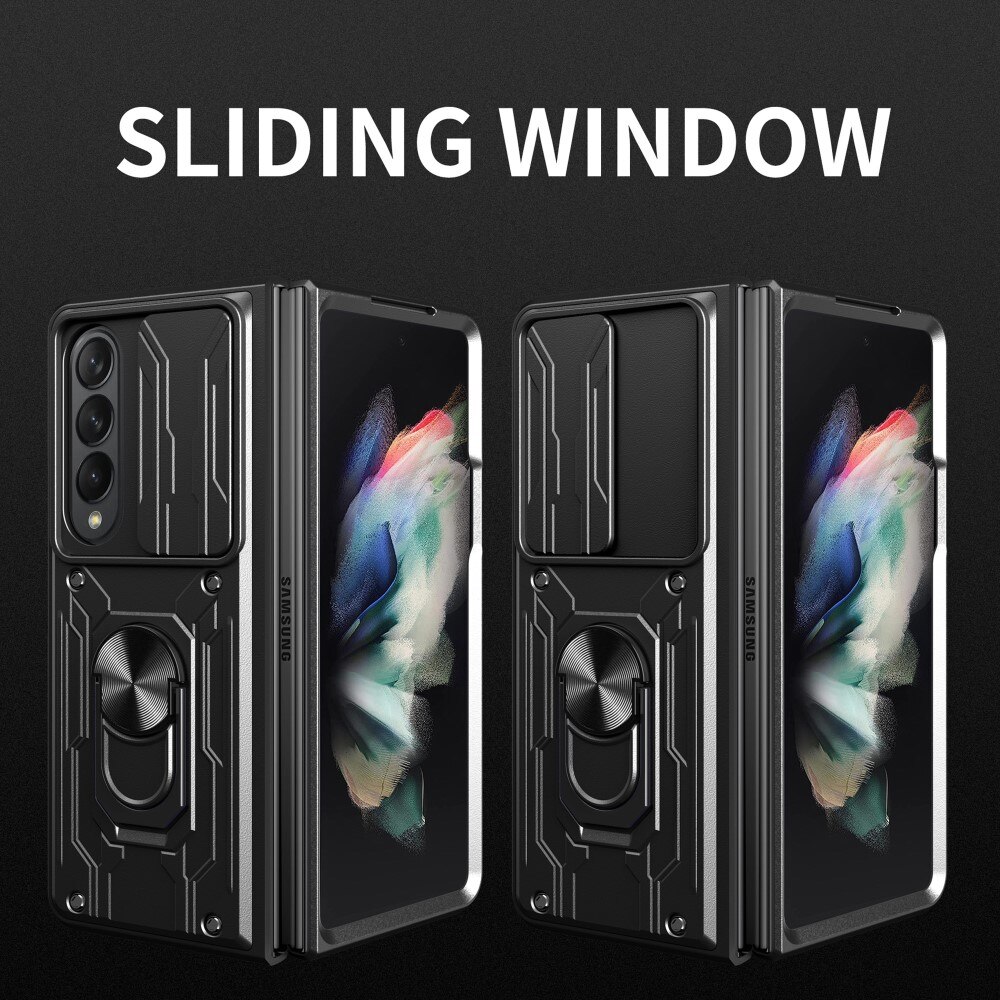 Hybridikuori Tech Ring+Kamerasuojalla Samsung Galaxy Z Fold 4 musta