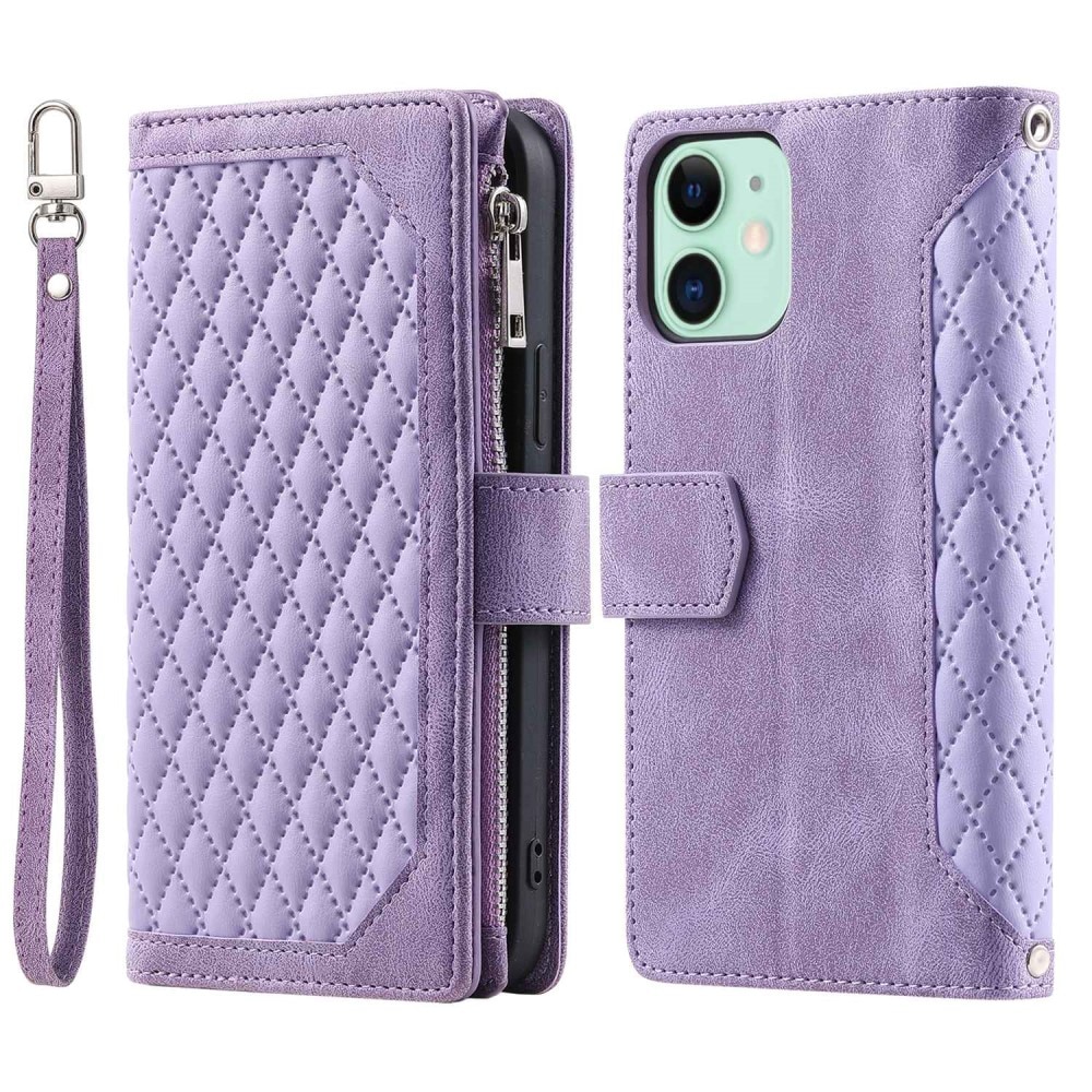 Lompakkolaukku iPhone 11 Quilted Liila