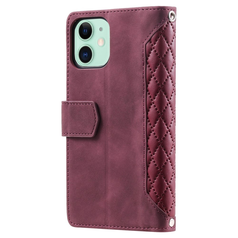 Lompakkolaukku iPhone 11 Quilted Punainen