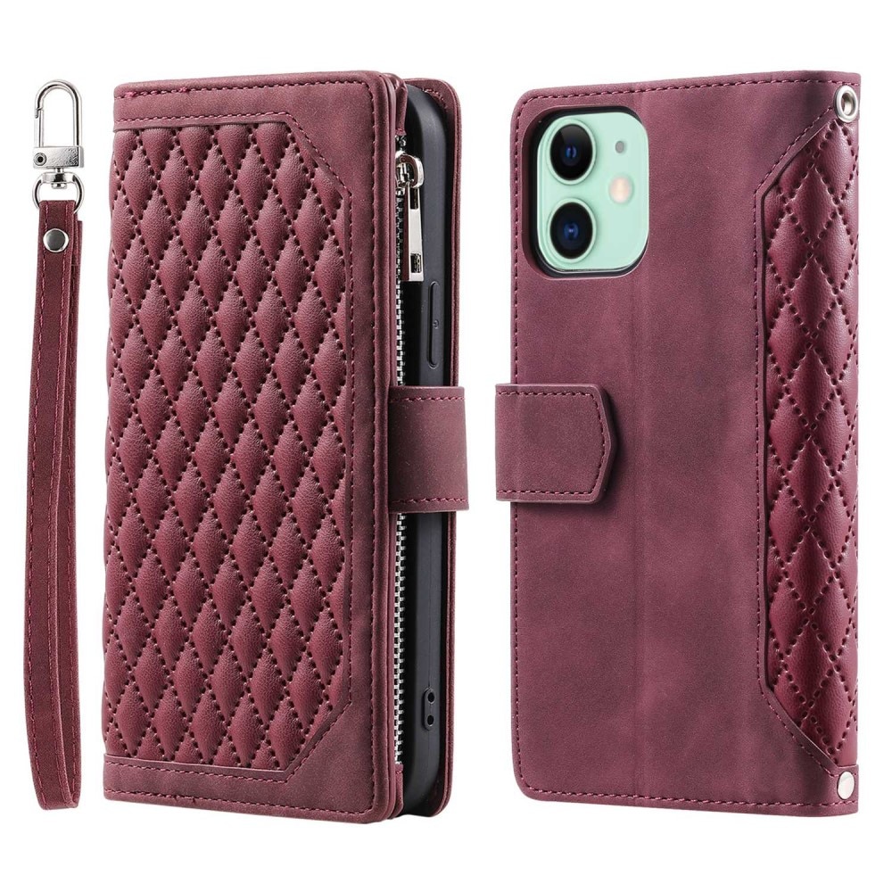 Lompakkolaukku iPhone 11 Quilted Punainen