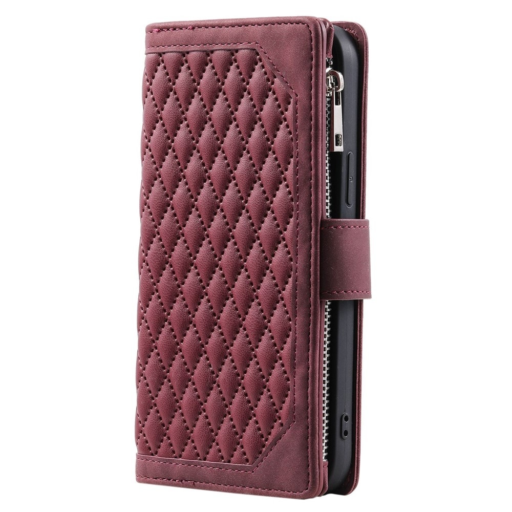 Lompakkolaukku Apple iPhone 13 Pro Quilted Punainen