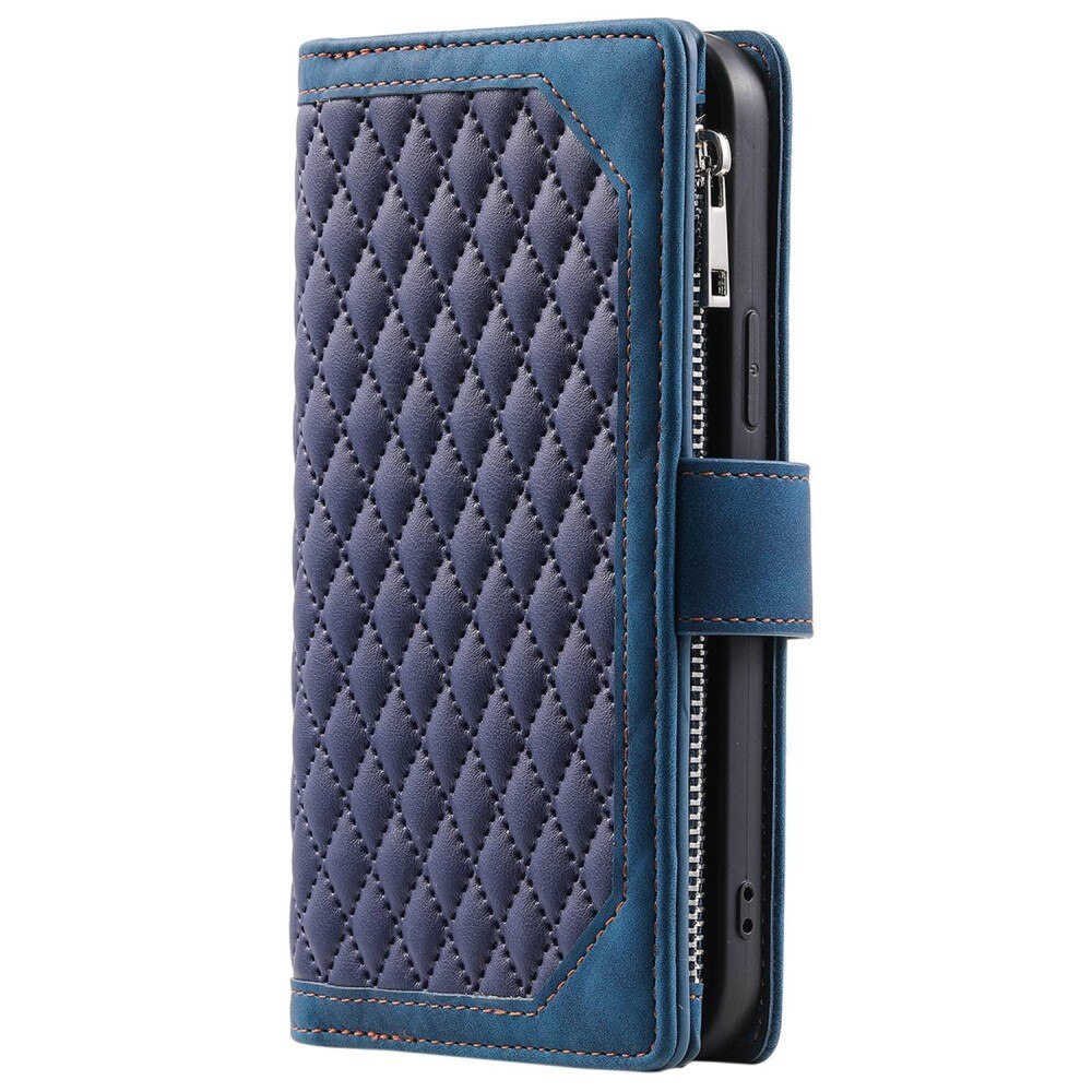 Lompakkolaukku iPhone 14 Pro Max Quilted Sininen