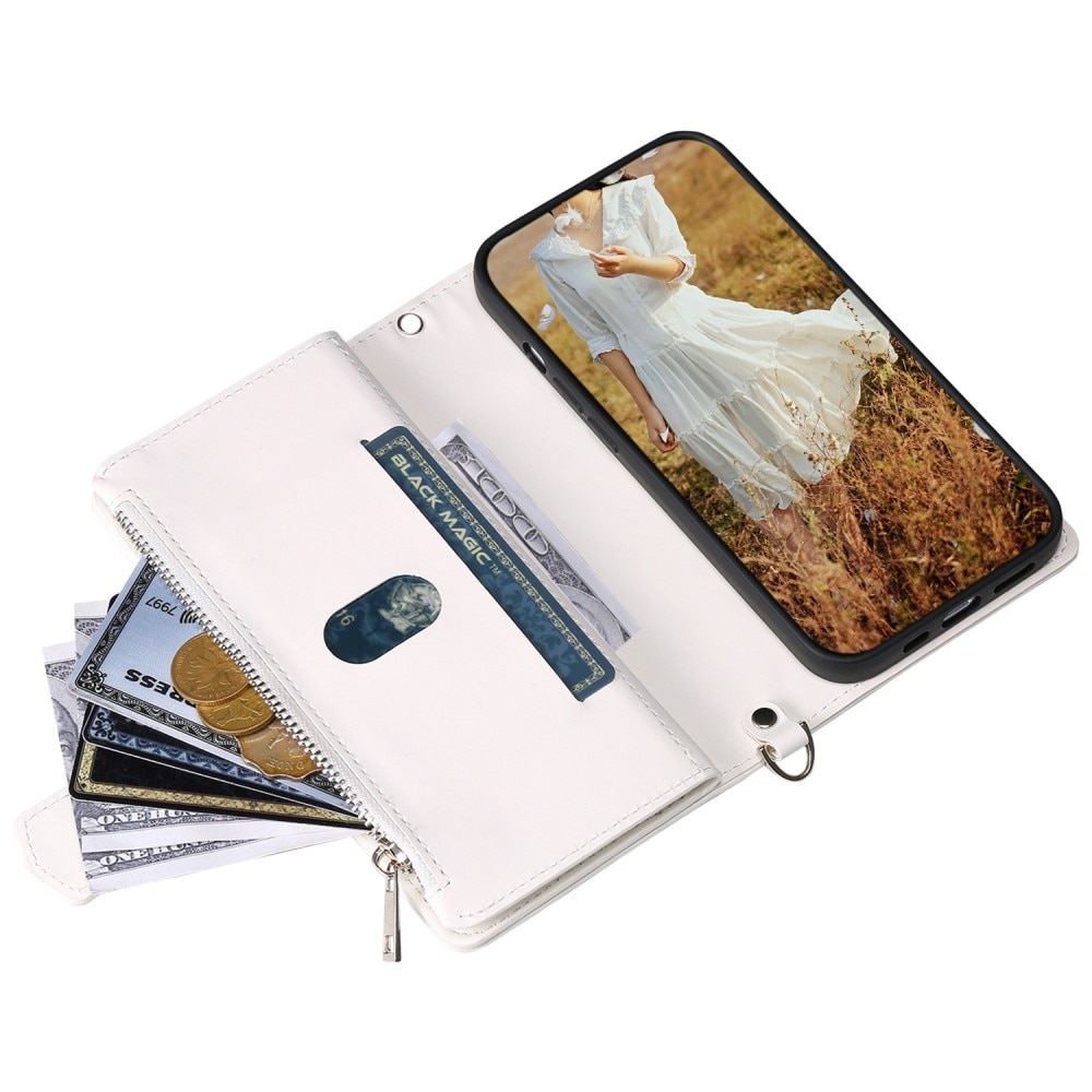 Lompakkolaukku iPhone 14 Pro Max Quilted Valkoinen