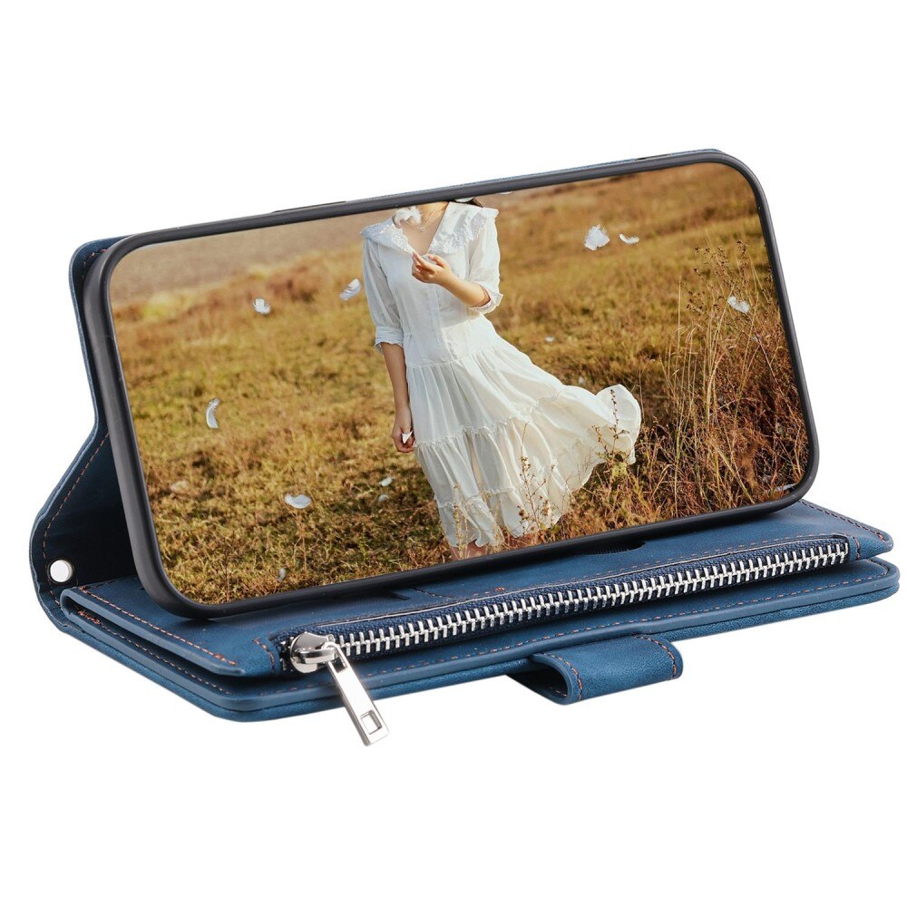 Lompakkolaukku Samsung Galaxy A52 5G Quilted Sininen