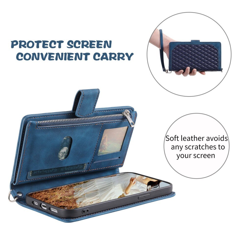 Lompakkolaukku Samsung Galaxy A52 5G Quilted Sininen