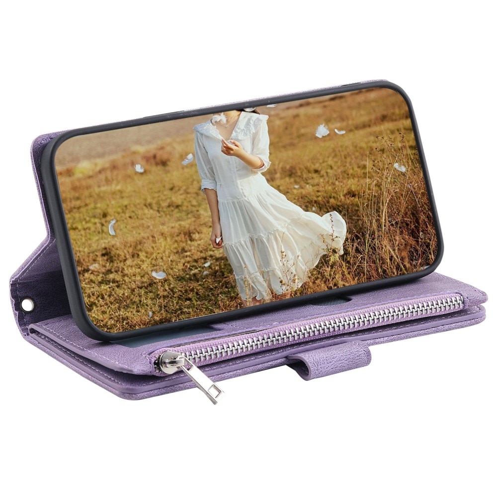 Lompakkolaukku Samsung Galaxy A52/A52s Quilted Liila