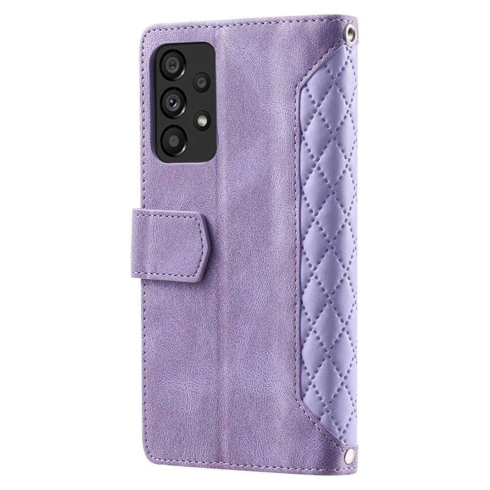 Lompakkolaukku Samsung Galaxy A53 Quilted Liila