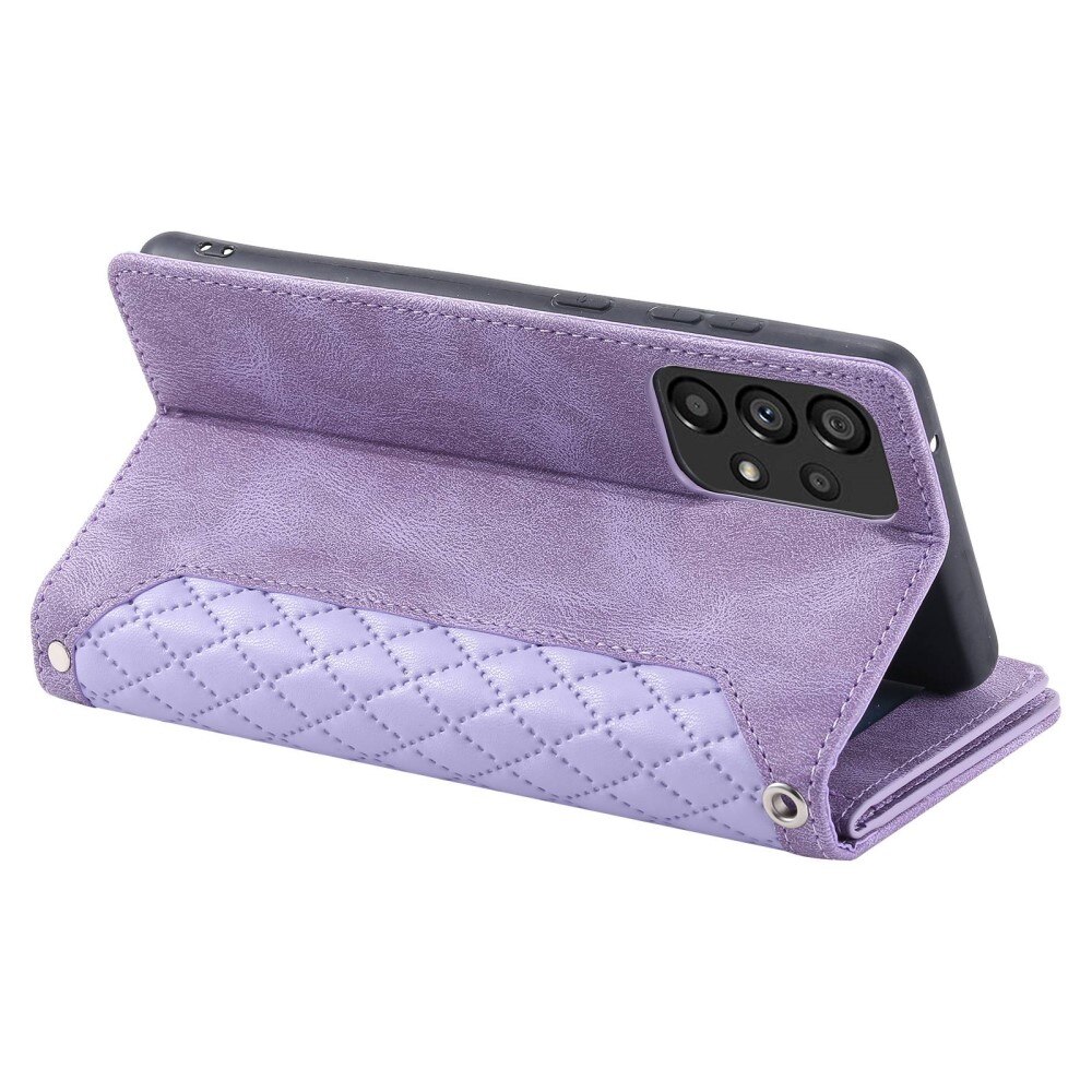 Lompakkolaukku Samsung Galaxy A53 Quilted Liila