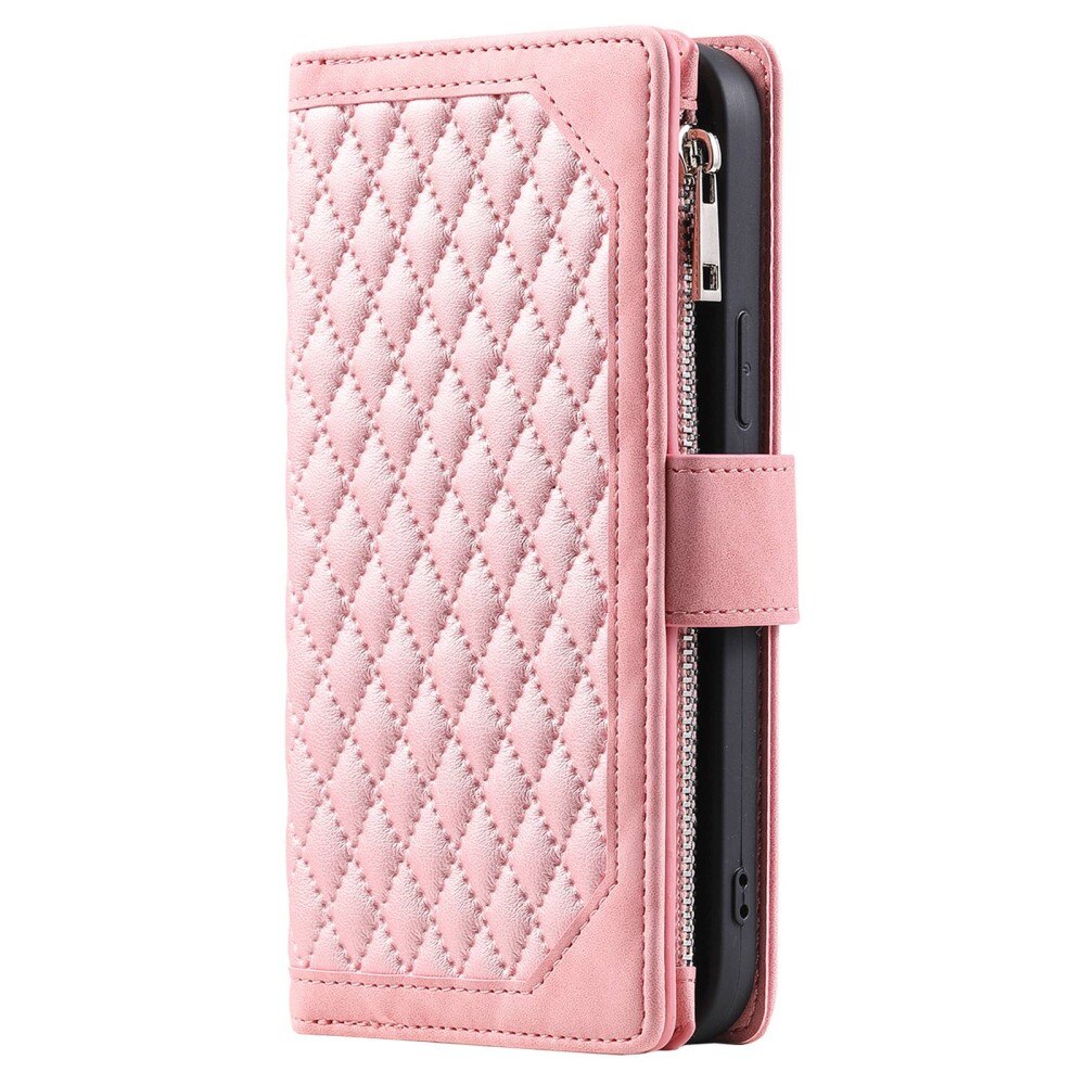 Lompakkolaukku Samsung Galaxy A53 Quilted Vaaleanpunainen