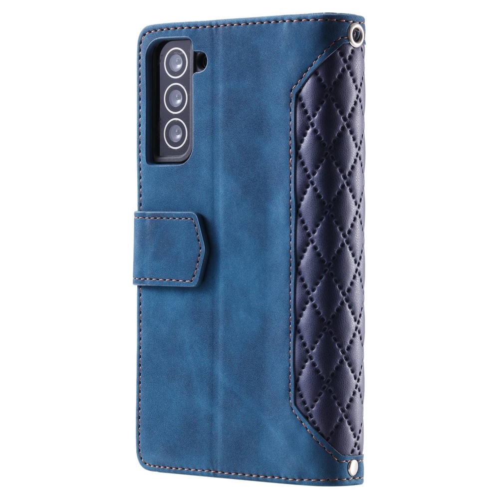 Lompakkolaukku Samsung Galaxy S22 Quilted Sininen