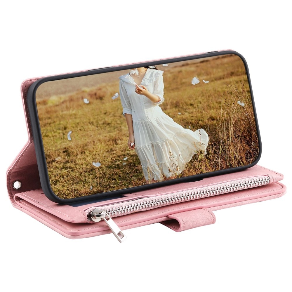 Lompakkolaukku Samsung Galaxy S22 Quilted Vaaleanpunainen