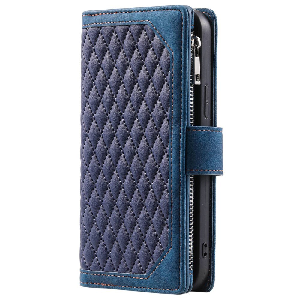 Lompakkolaukku iPhone Xr Quilted Sininen