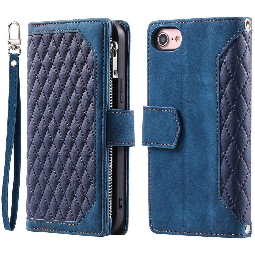 Lompakkolaukku iPhone 7/8/SE Quilted Sininen