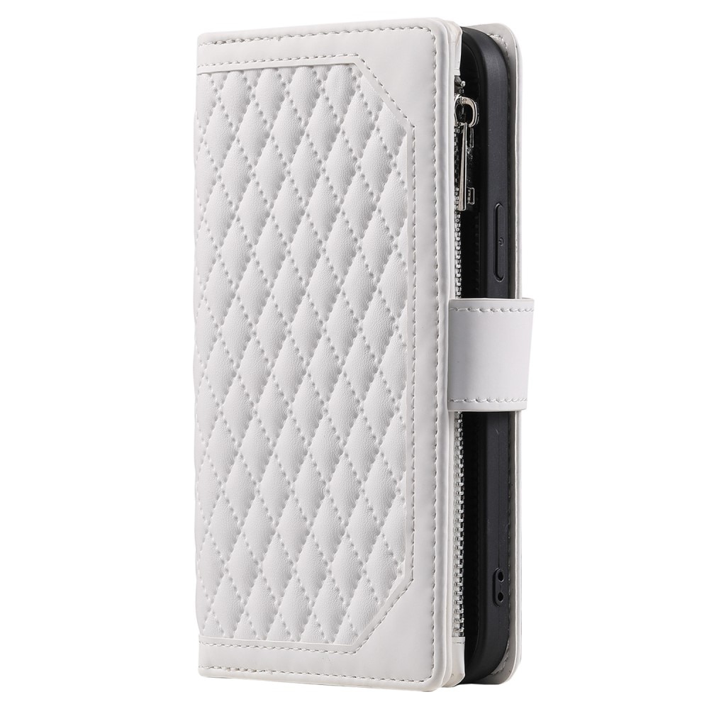 Lompakkolaukku iPhone SE (2020) Quilted valkoinen