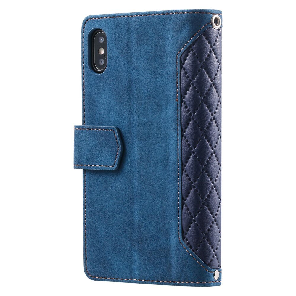 Lompakkolaukku iPhone X/XS Quilted Sininen