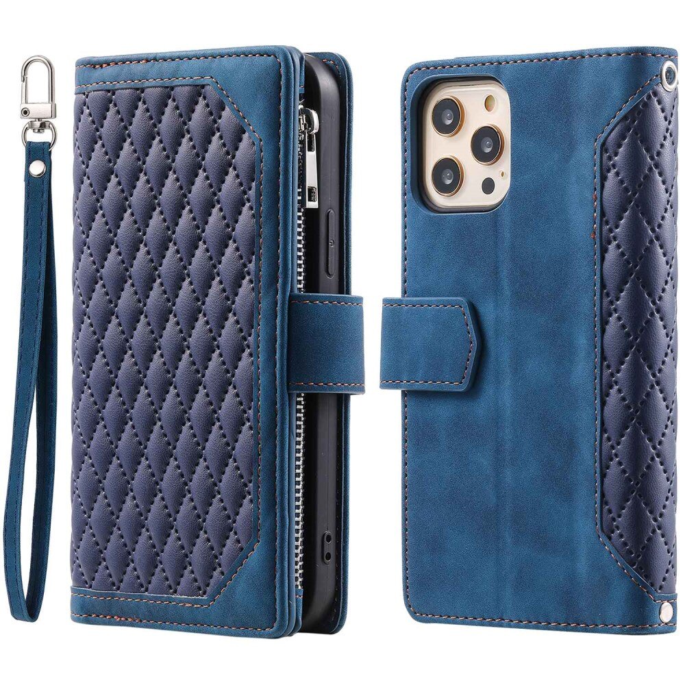 Lompakkolaukku iPhone 11 Pro Quilted Sininen