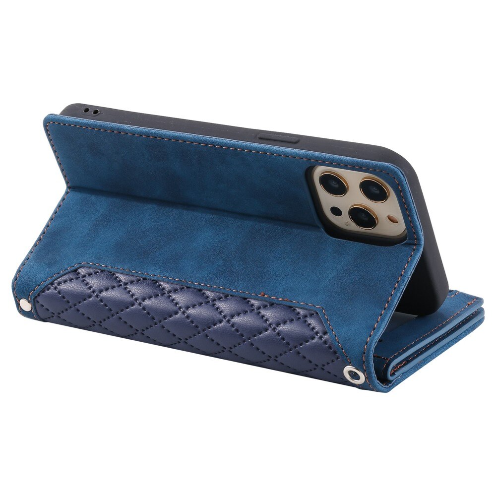 Lompakkolaukku iPhone 11 Pro Quilted Sininen