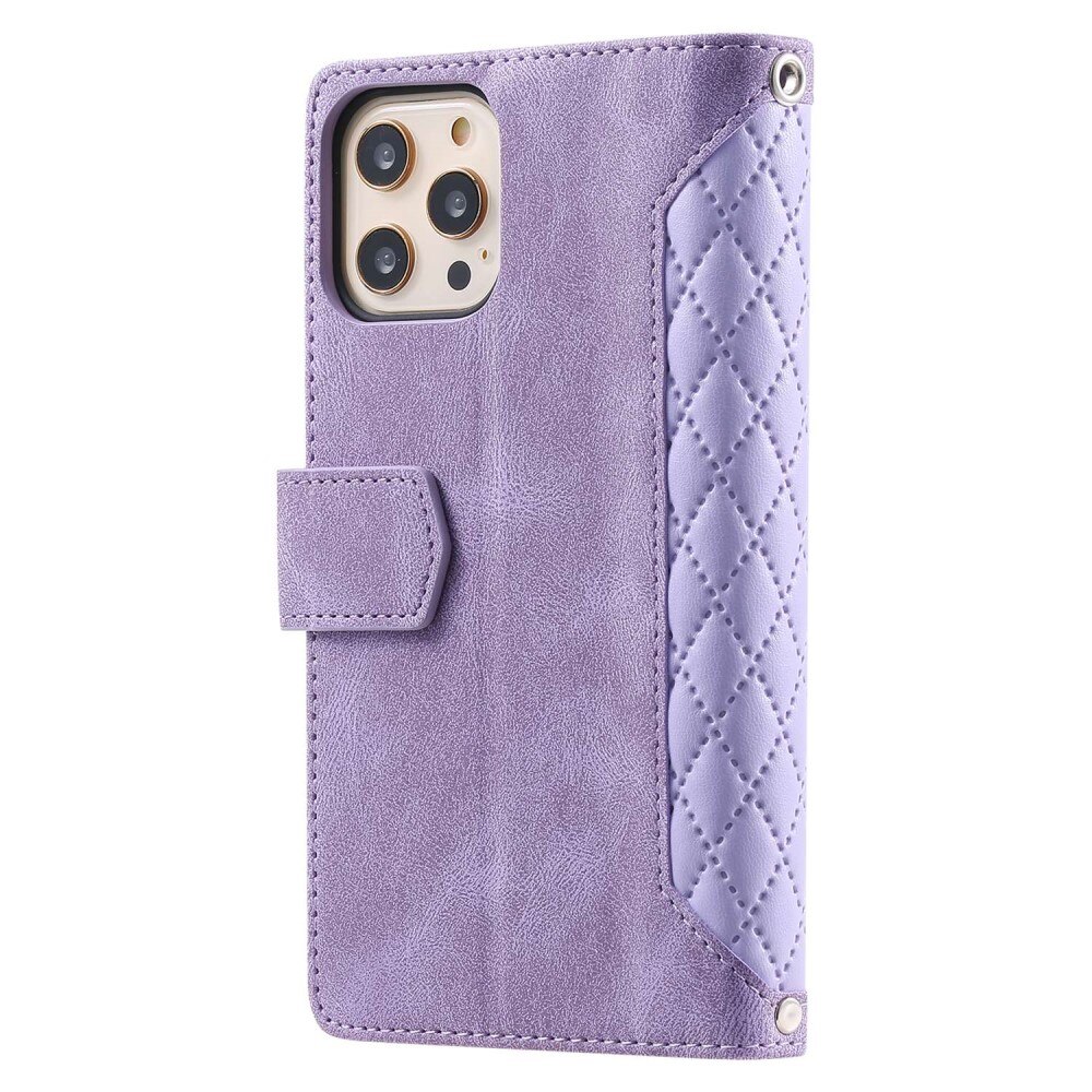 Lompakkolaukku iPhone 11 Pro Quilted Liila
