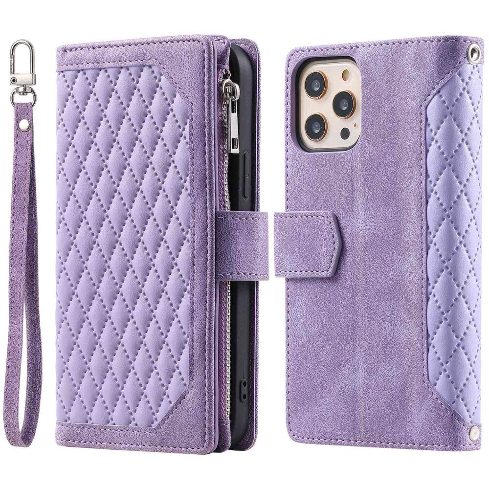 Lompakkolaukku iPhone 11 Pro Quilted Liila