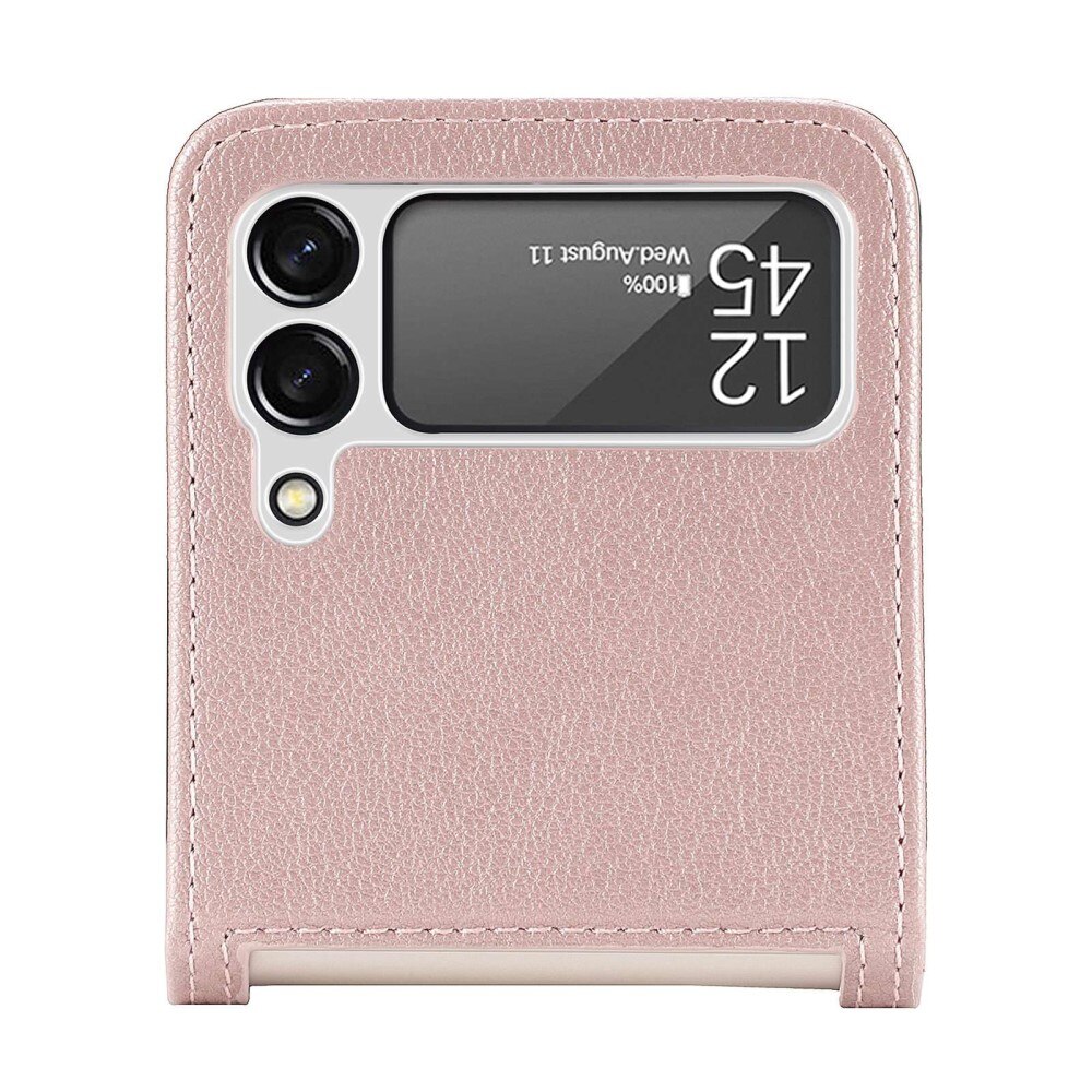 Slim Card Wallet Samsung Galaxy Z Flip 4 vaaleanpunainen