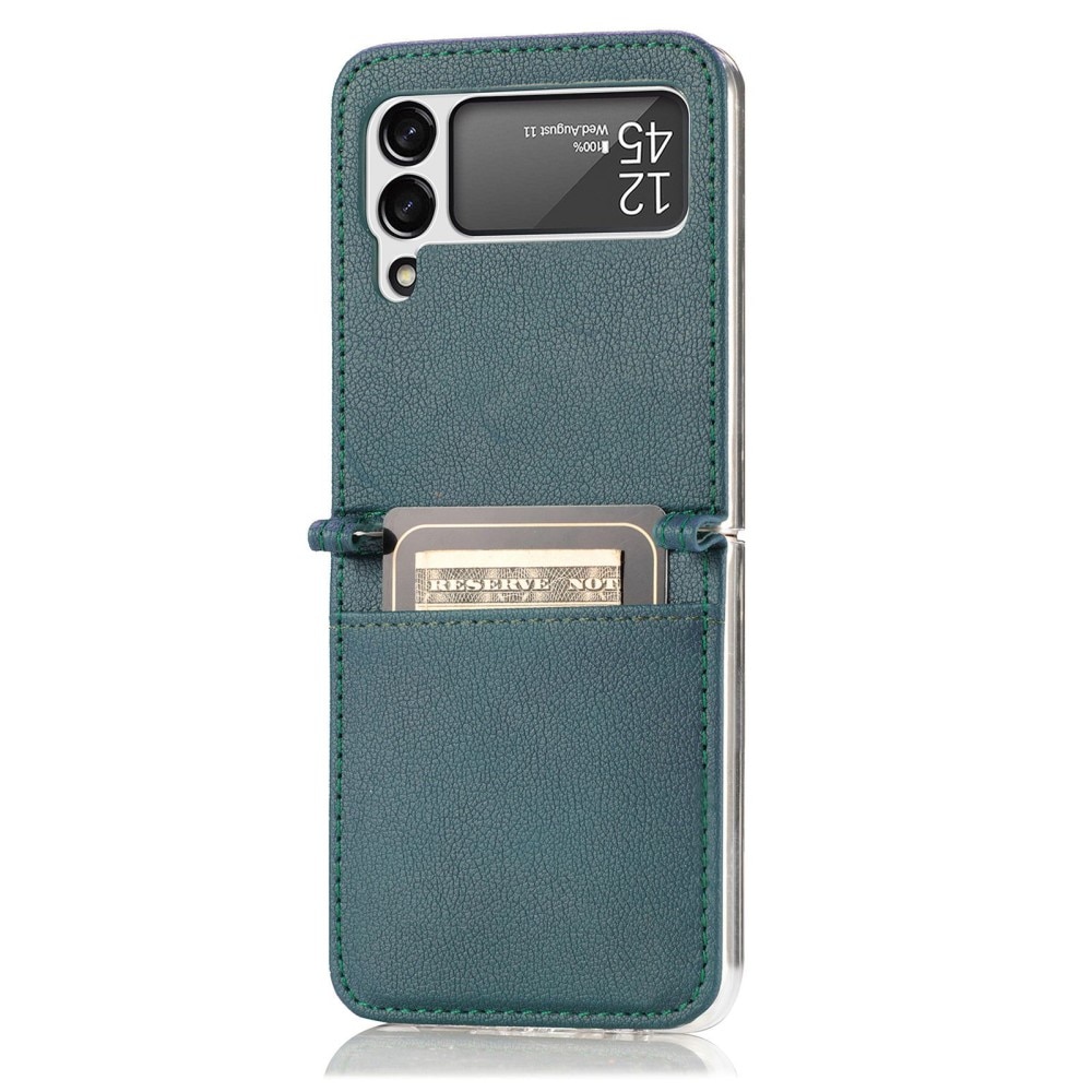 Slim Card Wallet Samsung Galaxy Z Flip 4 vihreä