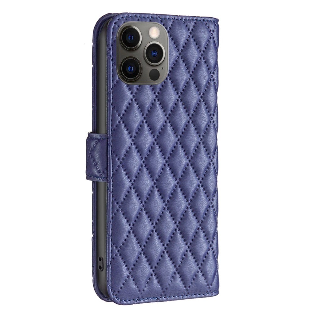 Lompakkokotelot iPhone 12/12 Pro Quilted sininen