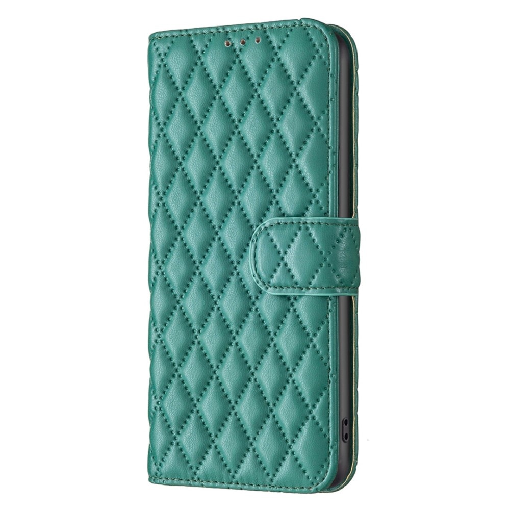 Lompakkokotelot iPhone 12/12 Pro Quilted vihreä