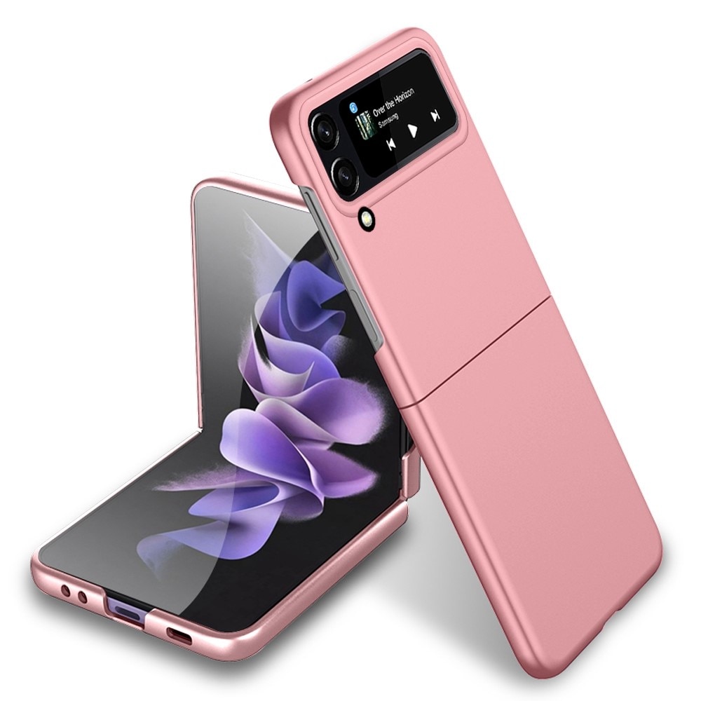 Hard Case Rubberized Samsung Galaxy Z Flip 4 Vaaleanpunainen