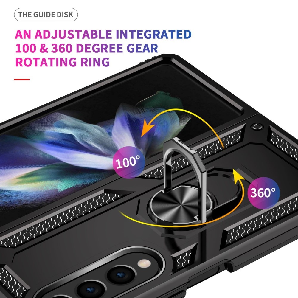 Hybridikuori Tech Ring Samsung Galaxy Z Fold 4 musta