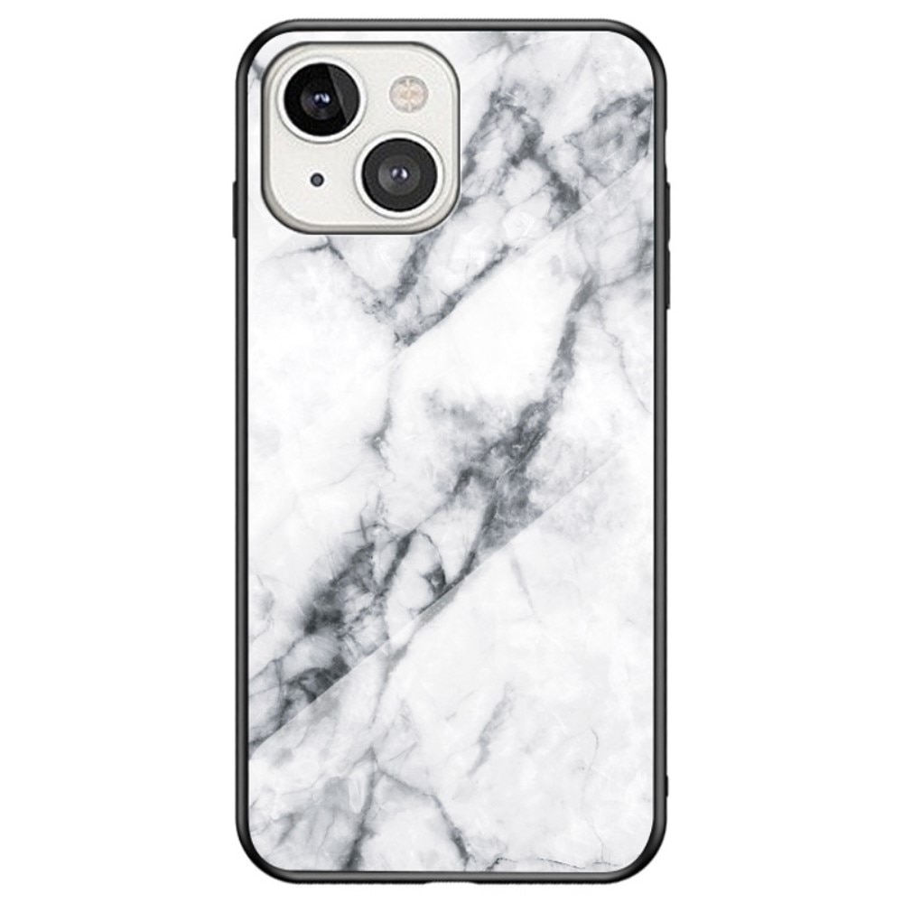 Panssarilasi Kuori iPhone 14 Plus valkoinen marmori